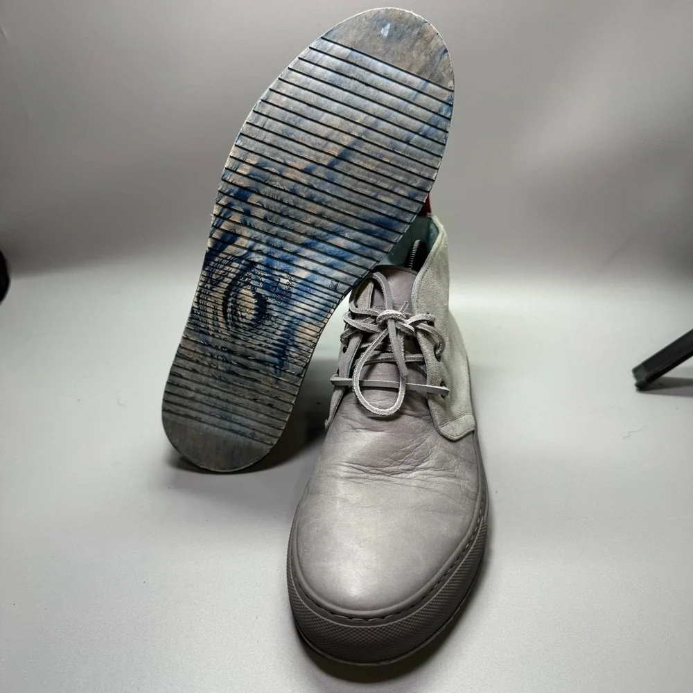 Del Toro Chukka Suede Boots Mens Size 9 Gray Leather Made in‎ Italy